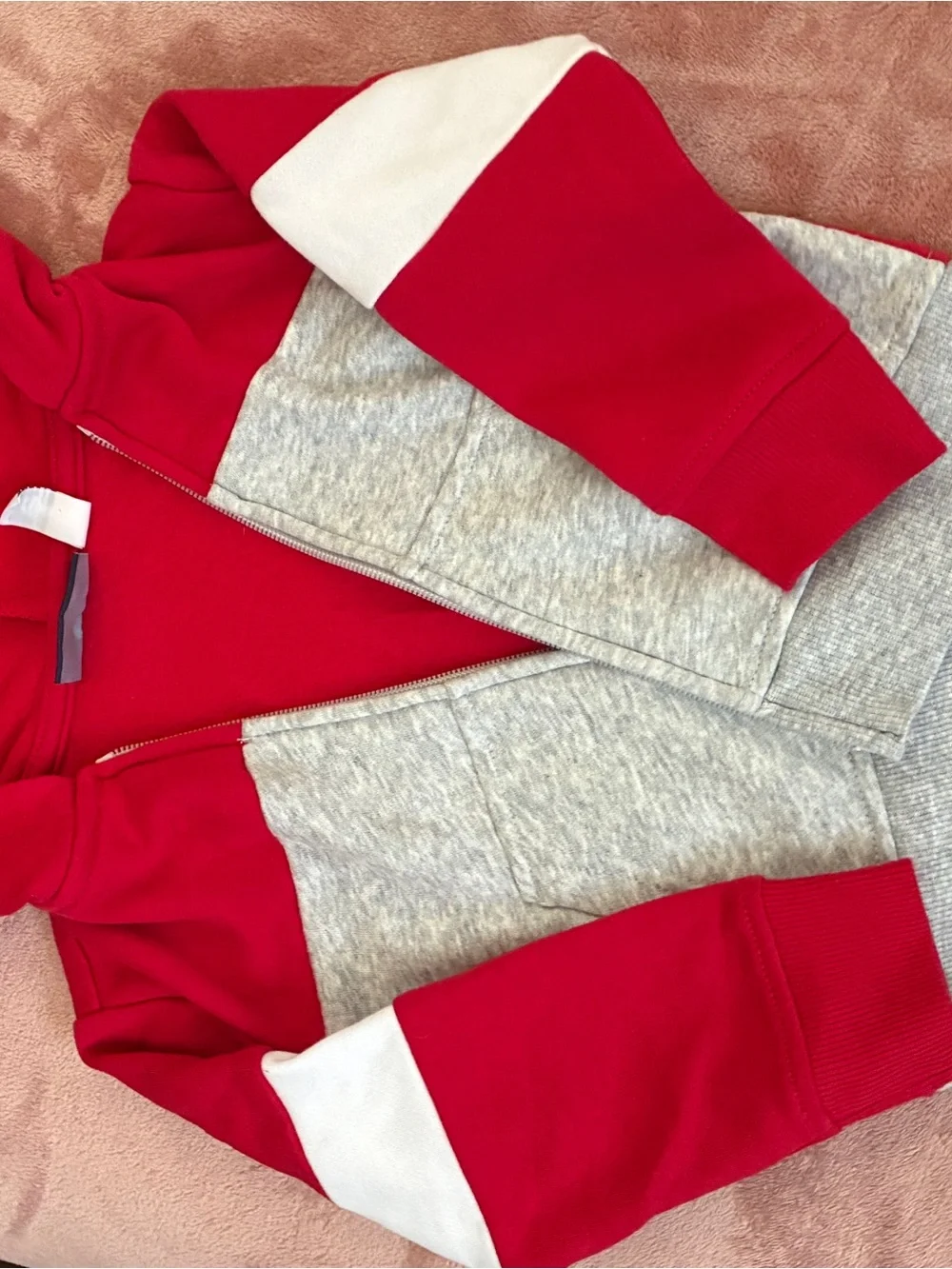 The Children's Place Red Hooded Sweatshirt and Pants set - Picture 2 of 4